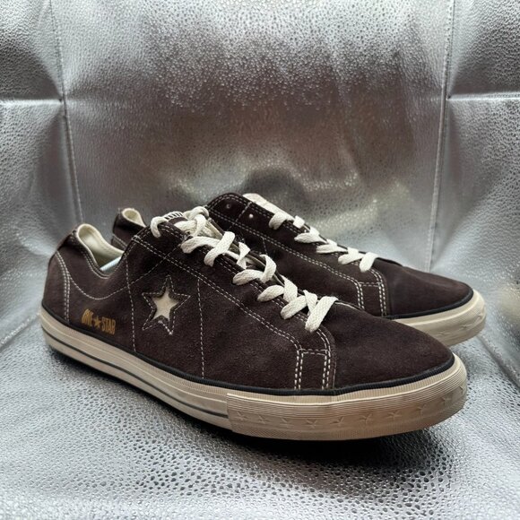 Size M13 W15 Converse One Star Ox Unisex Brown Low Top Athletic Sneaker - Picture 1 of 11